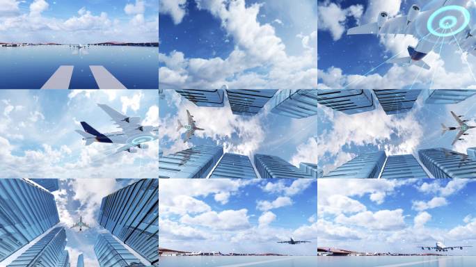 飞机机场跑道起飞降落