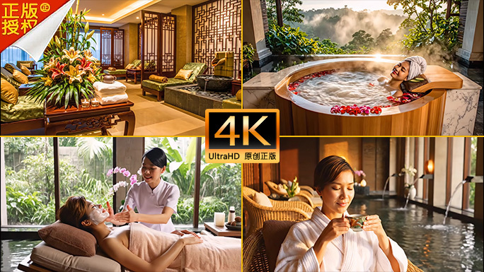 高端女士SPA养生体验 温泉水疗酒店放松