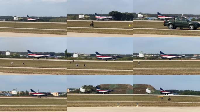 八一飞行表演队单机落地