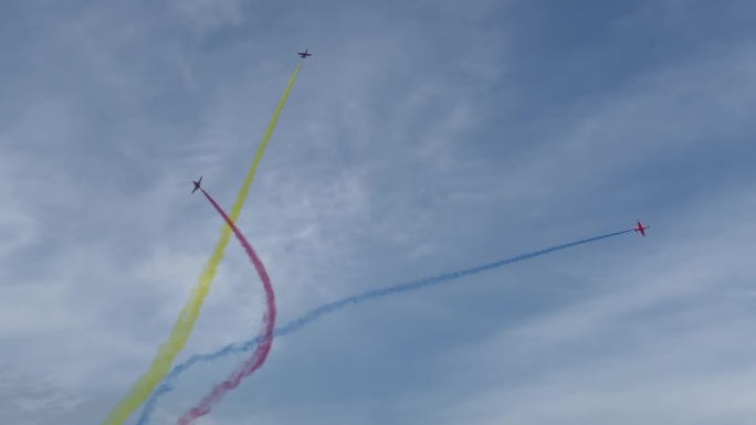 空中特技飞行表演镜头