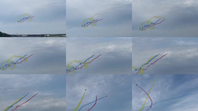 空中特技飞行表演镜头