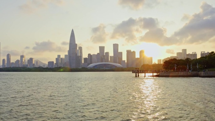 R/T 深圳湾黄昏天际线风景