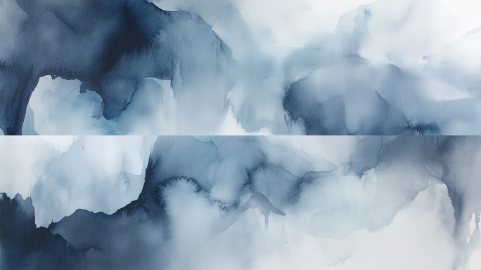 蓝灰色抽象水墨背景宽屏