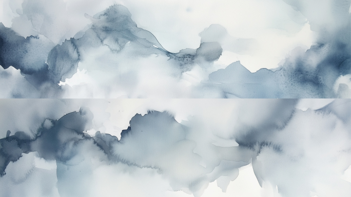 蓝灰色抽象水墨背景宽屏