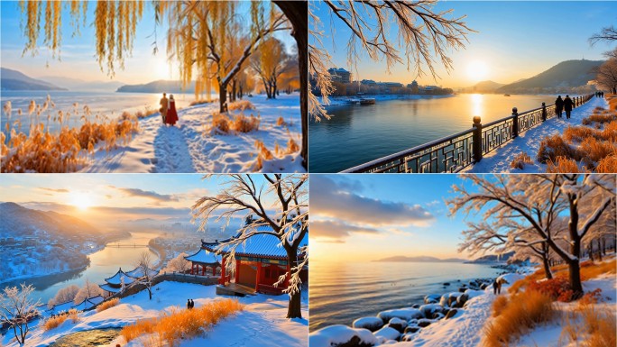 冬日绝美风光集锦雪景山水风景