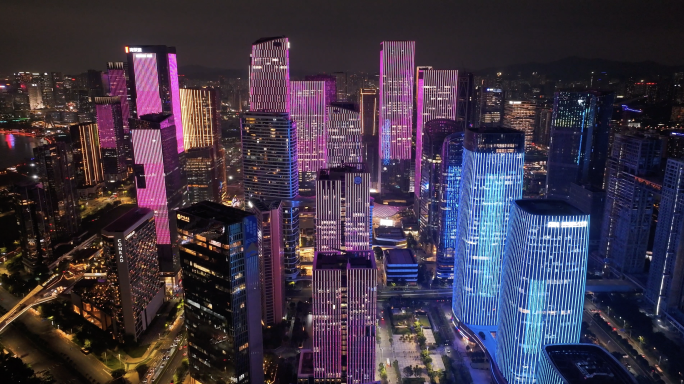 深圳夜景-南山前海夜景灯光秀