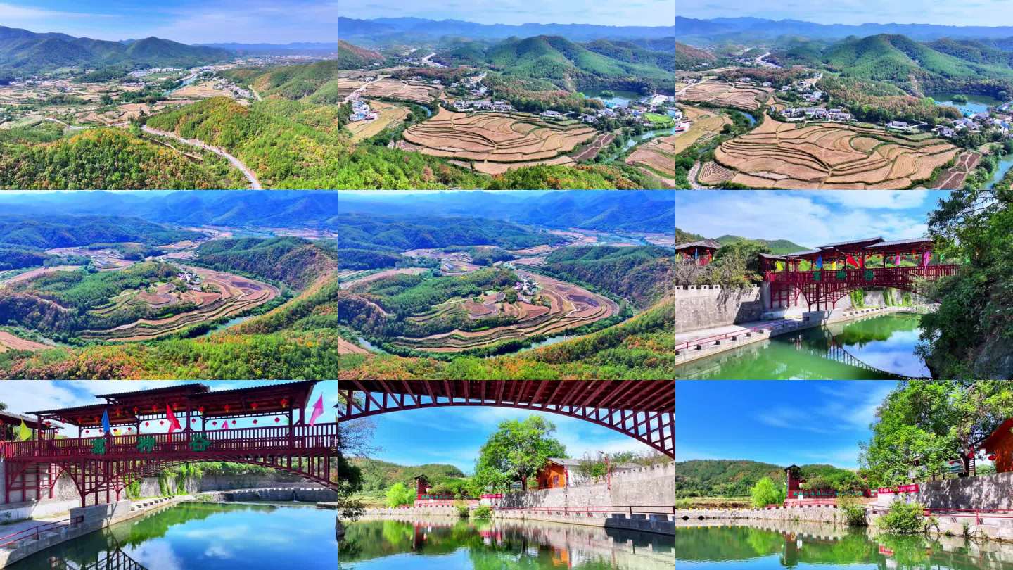 客店镇  葛神谷 钟祥市 满山红叶 梯田