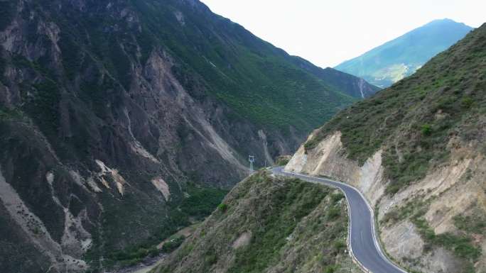 四川甘孜州甲居藏寨航拍