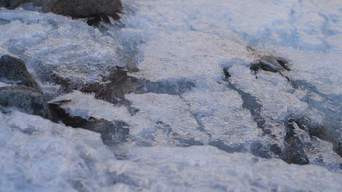 冰面纹理水流视频