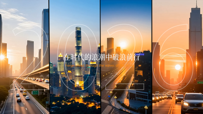 2026年会开场年度短片年终总结pr模板