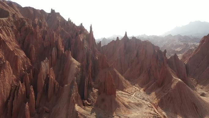 新疆库车天山神秘大峡谷航拍