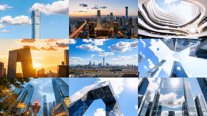 大气唯美一线城市航拍城市延时城市宣传片