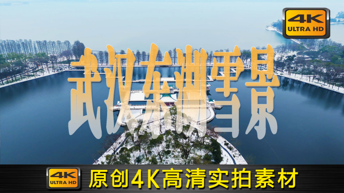 武汉东湖雪景航拍4KA