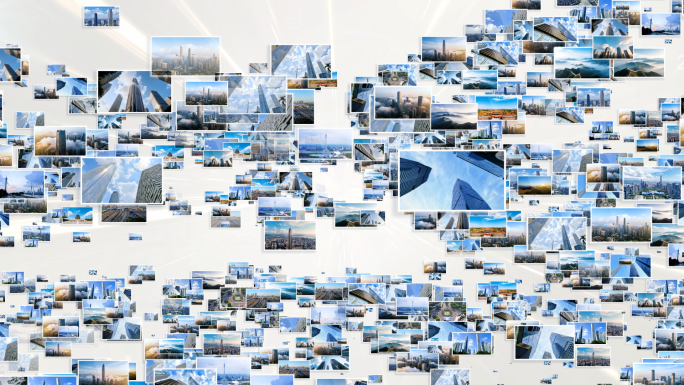 4K简洁图片汇聚文字照片汇聚logo