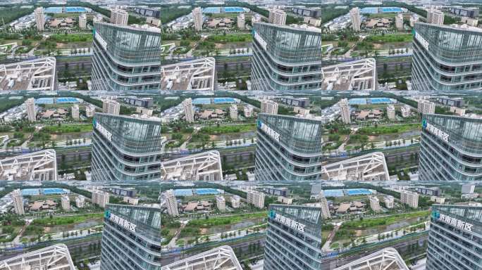 城市河道景观航拍-济南高新东区杨家河