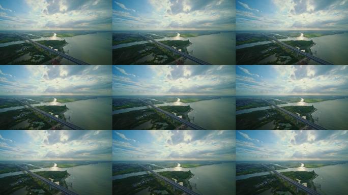 江苏常泰大桥清晨景色