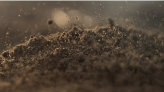 土壤土播种子农业雨泥土地水滴希望