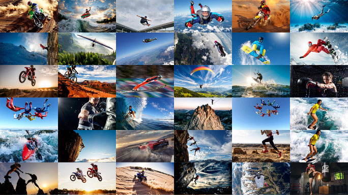 极限运动挑战冒险精彩自由翼装飞行跳伞越野