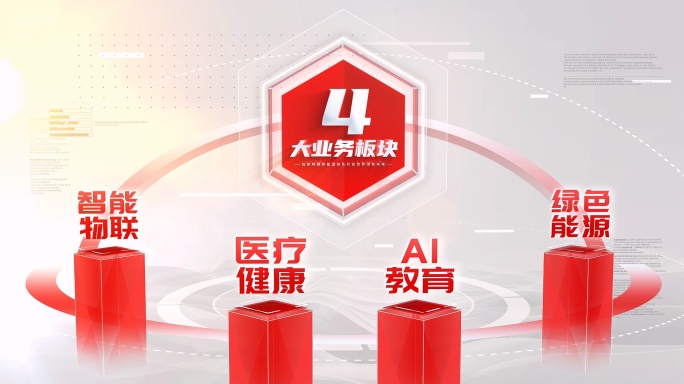 红色党政文字分类信息展示