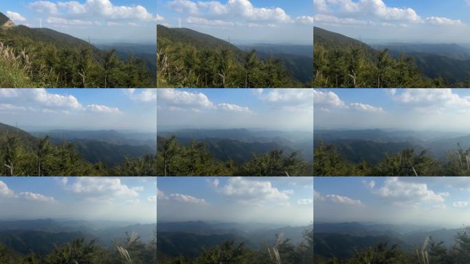 群山绵延绿色山林景观