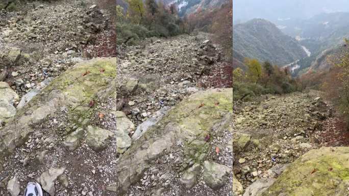 云雾缭绕山谷秋景