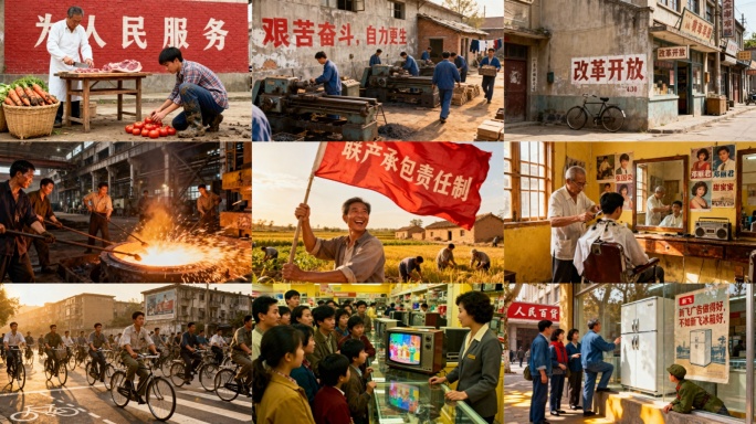 改革开放时期生活工人农民80年代90年代