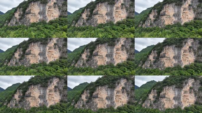 青山崖壁自然景观 神农架 山崖