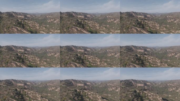 黄土高原地貌航拍 山西 log