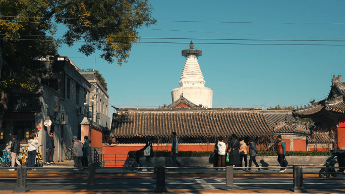 北京秋天胡同街道人文生活烟火气