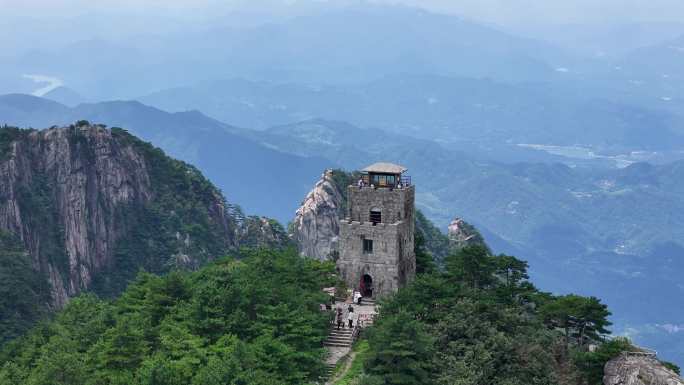 天堂寨航拍安徽六安金寨罗田大别山