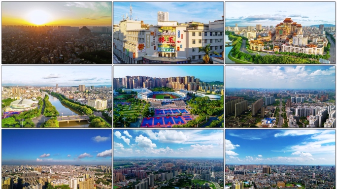 广西玉林市航拍延时镜头