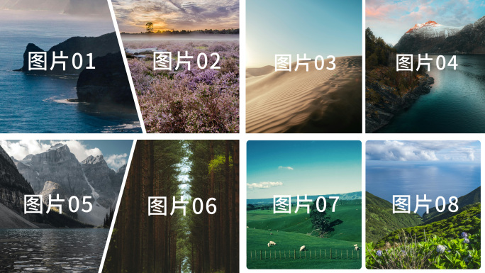 【4K】分屏相册视频转场分类展示