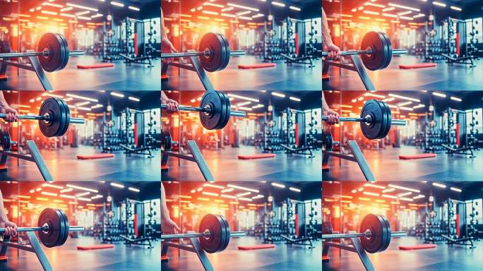 力量举健身场景素材