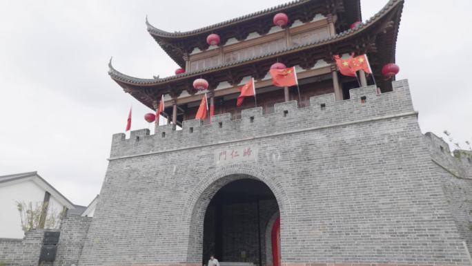 衢州龙游大南门历史文化街区空镜