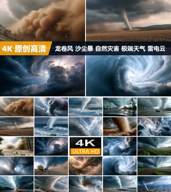 龙卷风 沙尘暴 自然灾害 极端天气雷电云