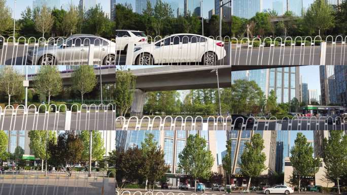 汽车绿背景合成素材