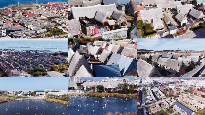 海草房 海边村落风光