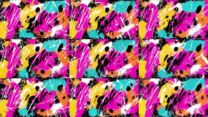 彩色涂鸦背景视频