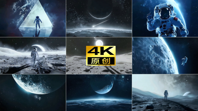 星际宇航员科技探索 震撼航空意境太空宇宙