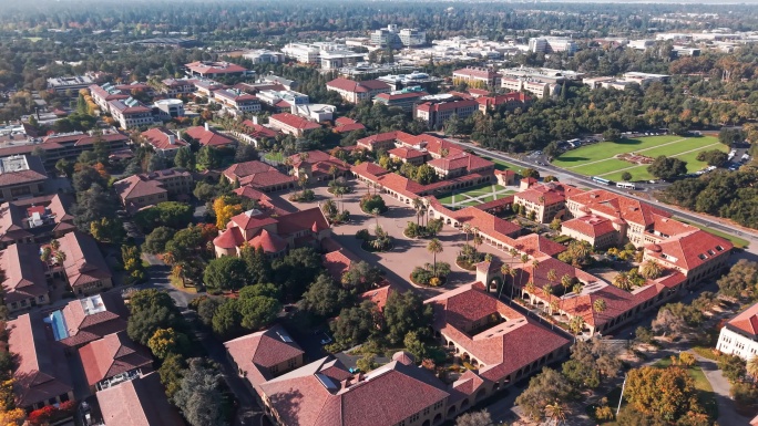 美国旧金山斯坦福大学航拍