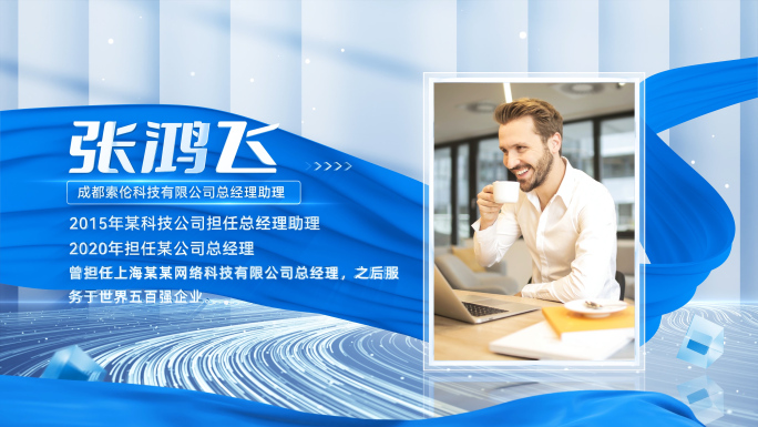 简洁大气人物介绍荣誉颁奖表彰ae模板