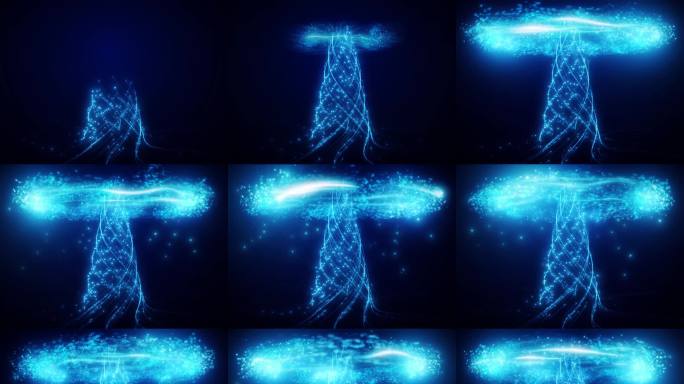 科技感粒子树生长