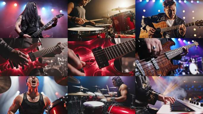 摇滚乐乐队激情演出