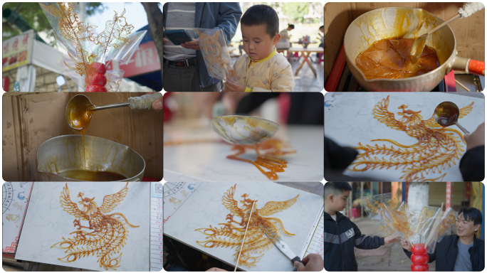 传统非遗糖画制作全过程