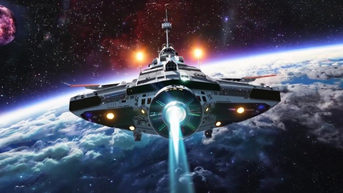 星际战舰 宇宙星舰 星际飞船穿越宇宙太空