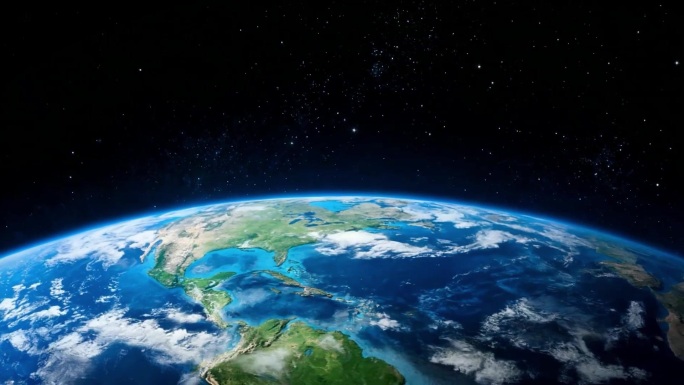 地球背景星空新闻科技旋转底部