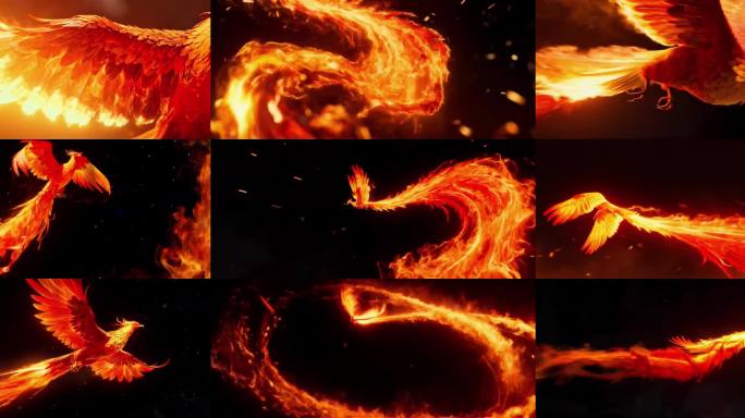 中国风火焰凤凰涅槃震撼大气开场
