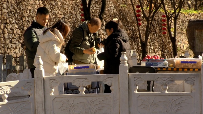 古村落石板路游览山村传统建筑风光
