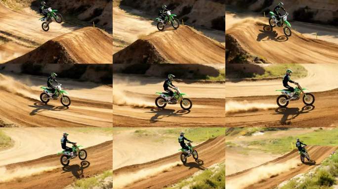 越野摩托车极限跳跃