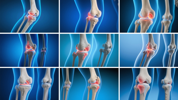 膝关节疼痛 膝关节炎3D医学动画